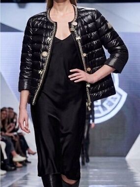 Elisabetta Franchi made in Italy Quilted Chain-Trim Jacket